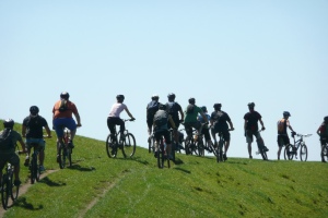 Group ride at Summerhill, Tauranga